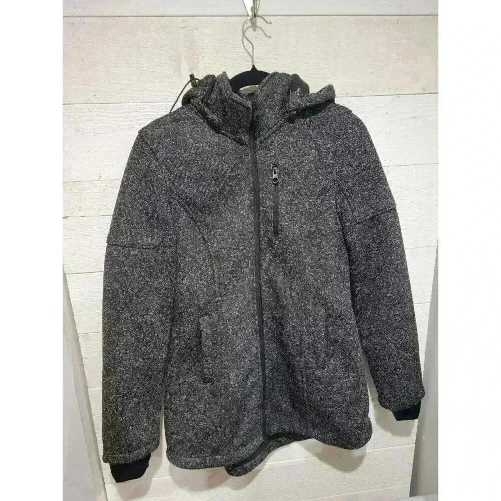 Preston&York Jacket Hooded Zipup Pockets Womens M Academia Cottagecore Cabincore